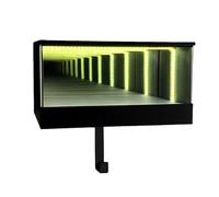 Car Garage Key Holder Wall Mount - Car Key Hook with Infinity Mirror for Garage, Soft White LED Hook, Luminous Illusion for Men Christmas Entrance Ingres
