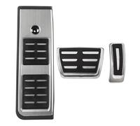 Car Gas Brake Pedal Compatible For Audi Q5 FY S-Line Sportback 2018~2026 2019 2020 Rubber Anti-Slip Alloy Footrest Foot Cover Accessories(AT 3pcs With Rest)