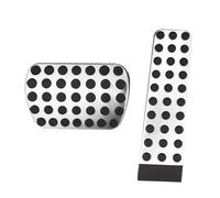 car Gas Clutch Brake Foot Pedal Pad Cover Set For Benz For W140 W220 W221 For S Class 1993 1994 1995-2012 Fuel Brake Footrest Pedal Cover Antiskid Pedal Auto Silvery (Color : AT)