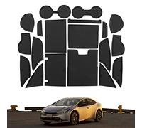 Car Gate Slot Mat for Toyota Prius XW60 MXWH60 Fifth generation 2022 2023 Center Console Liner Door Pocket Liners Kit Cup Holder Inserts Accessories (black)