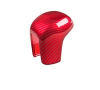 Car Gear Knob ABS Gear Shifter Protector Head Cover Modification for Honda for Civic 10th 2016 2017 2018 2019 Car Accessories Decor(Carbon Fiber red)