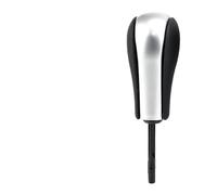 Car Gear Knob Shifte For BMW E39 E46 E53 E60 E61 E63 E64 E81 E82 E87 E90 E91 E92 E93 E83 ABS Carbon Fiber Car Styling Automatic Car Gear Shift Knob Car Shifter Heads(Matt Silver-Short)