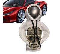 Car Gear Shift Cover - Gear Shift knob Cover | Gears Lever wrap | Halloween Skull Shifter Knobs Covers | Automatic Car Shifts Protector, Fashionable Hooded Shirt Automotive Interior Decor for Trucks