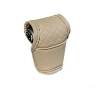 Car Gear Shift Cover PU Leather Shift Lever Protector for Enhanced Aesthetics and Ergonomic Grip (Beige)