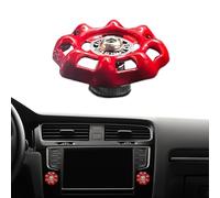 Car Gear Shift Decor - Metal Decorative Accessories, Alloy Radio Knob, Air Conditioner Knob Protector, Valve Hand Wheel Design For Ventilation Gate, Perfect For Interior Decoration In The Middle
