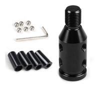 Car Gear Shift Knob Adapter, M12x1.25 Universal Gear Knob Adapter, Upgraded Aluminum Gear Stick Shifter Adapter with 4 Fittings 8mm 10mm 11mm 12mm for Non Threaded Shift Knob-Black