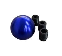 Car Gear Shift Knob Car Gear Shift Aluminum Alloy Gearshift Handle Circle Knob Automatic Transmission Head Change with Adapter(Color)(Blue)