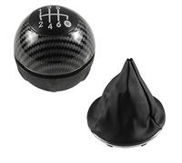 Car Gear Shift Knob Compatible With Fiat 500 500C 2007 2008 2009 2010 2011 2012 2013 2014 2015 2016 2017 2018 5/6 Speed Manual Gear Shift Knob Shift Boots Cover Shifter Lever ( Color : 2pcs carbon 6sp