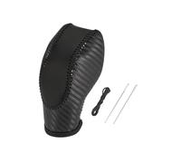 Car Gear Shift Knob Cover Black Replacement for Ford Focus Escape Fusion Fiesta Transit Van Carbon Fiber Pattern Faux Leather Shift Cover