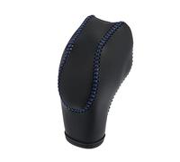 Car Gear Shift Knob Cover Faux Leather Black with Blue Line Replacement for F-or-d Focus 2012-2018 Escape 2013-2019 Fusion 2013-2016 Fiesta Transit Van