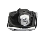 car Gear Shift knob Fits for for Focus 2 04-11 for Mondeo 3 04-07 Gearbox Handle Gear Lever 5/6 Speed Knob PU Leather Gear Stick knobs(5 Speed Silver)(6 Speed Silver Set)
