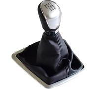 Car Gear Shift Knob for Ford Focus 2 MK2 C MAX 2006-2011 MK3 4 7 Knob Replacement Lever Part Interior Accessory Leather Manual Gear,Silver-6speed-big(normal/Silver-6speed-big)