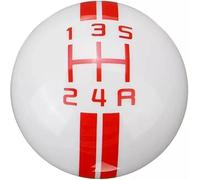 Car Gear Shift Knob for Ford Mustang GT500 Knob Replacement Lever Part Interior Accessory Leather Manual Gear,White Red(Normal/White Red)