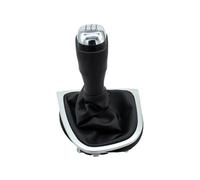 Car Gear Shift Knob Replacement for Clio 4 IV MK4 2012-2019 Gear Shift Knob Gaiter Boot Cover Case Dust LHD 5/6 Speed Manual Transmission(Chrome 5 Speed)(Chrome 5 Speed)