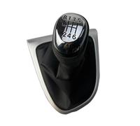 Car Gear Shift Knob Replacement for Clio 4 IV MK4 2012-2019 Gear Shift Knob Gaiter Boot Cover Case Dust LHD 5/6 Speed Manual Transmission(Chrome 5 Speed)(Chrome 6 Speed)