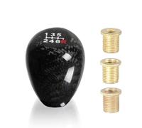 Car Gear Shift Knob Universal 5/6 Speed Car Carbon Fiber Gear Shift Knob Manual Transmission Shifter Head Handle Lever Gear Stick Knob(Type A)