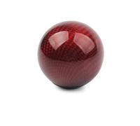 Car Gear Shift Knob Universal Car Gear Shift Knob Carbon Fiber Shifter Lever Round Ball Shape Acrylic Transparent Packaging(Red)
