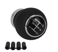 Car Gear Shift Knob Universal Racing Ball Gear Stick Lever Shifter Handle Replacement with 4 Adapter 5 Speed Genuine Leather Gear Shift Knob Stick Car Shifter