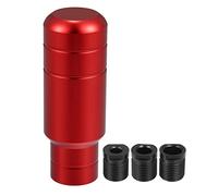 Car Gear Shift Knob with 3 Adapters 3.5 Inch Lever Cover Head Blue(Red)