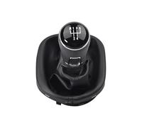Car Gear Stick Knob For VW For Touran 2003-2010 For Caddy II 2 MK2 2004-2009 5/6 Speed Leather Gaiter Boot Cover Gear Shift Knob Car Shift Knobs(5 Speed)