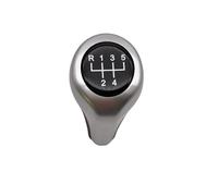 Car Gear Stick Shift Knob 5 6 Speed Leather Compatible with BMW 1 3 Series E30 E32 E34 E36 E38 E39 E46 E53 E60 E63 E90 E91 X3 E83 X1 E84(Silver)