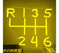 Car Gearbox Neon Sign for Wall Decor Manual Gearbox LED Neon Light Dimmable Neon Light Up Sign for Garage Accessories Repair Shop Man Cave Auto Room Workshop Gift Business