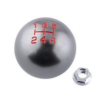 Car Gears Lever 5/6 Speed Aluminum Ball Shape Gear Shift Knob M10X1.5 Replacement for Civic for Fit FD2 FN2 EP3 DC2 DC5 S2000 F20C Shifter Adapter (Color : Black 5-Speed)(Gray 5-Speed)