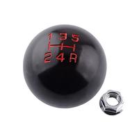 Car Gears Lever 5/6 Speed Aluminum Ball Shape Gear Shift Knob M10X1.5 Replacement for Civic for Fit FD2 FN2 EP3 DC2 DC5 S2000 F20C Shifter Adapter (Color : Black 5-Speed)(Black 5-Speed)