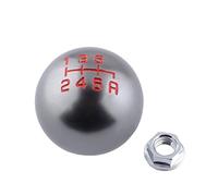 Car Gears Lever 5/6 Speed Aluminum Ball Shape Gear Shift Knob M10X1.5 Replacement for Civic for Fit FD2 FN2 EP3 DC2 DC5 S2000 F20C Shifter Adapter (Color : Black 5-Speed)(Gray 6-Speed)