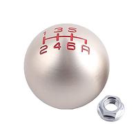 Car Gears Lever 5/6 Speed Aluminum Ball Shape Gear Shift Knob M10X1.5 Replacement for Civic for Fit FD2 FN2 EP3 DC2 DC5 S2000 F20C Shifter Adapter (Color : Black 5-Speed)(Titanium 6-Speed)
