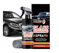 Car Glass Cleaner, 237ml Anti Rain Coating Spray for Clear Visibility, Protective Coating Agent with Quick Dry Function, Auto Care for Winter, Morning, Night, Daily Commute, Garage, 6.77 inches