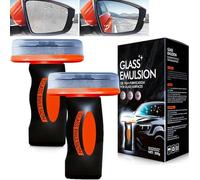 Car Glass Cleaner, 2PC Car Window Cleaner, Hand-Held Glass Emulsion Cleaner