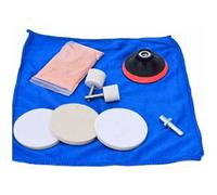 Car Glass Polishing Kit Scratch Remover Set with Cerium Oxide Powder Polishing Pads Tools for Windshield Repair Removing Fine Scratches and Glass Marks 9PCS