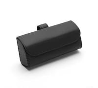 Car Glasses Case With Built In Magnetic Closure For Sun Visor, PU Leather Sunglasses Storage And Receipt Card Holder For SUVs