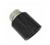 Car Glossy Scattered Pattern Carbon Fiber Muffler Tip Exhaust System Pipe Mufflers Nozzle Universal Straight Stainless Car Exhaust Tip(60mm-89mm)