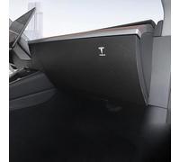 Car Glove Box Sticker, for Tesla Model 3, Front Passenger Glove Box Storage Panel Sticker, Leather Anti-Kick Glovebox Protector, Car Accessories,Black