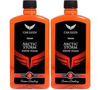 Car Gods Arctic Storm Super Thick Snow Foam Car Shampoo Orange Scent 500ml PH Neutral - Wax Free Fast Acting Extremely Powerful Easy To Use with Pressure Washer Cleans Dirt and Grime from Paintwork