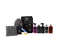 Car Gods Ceramic Si02 Black Wax Perfection Detailing Gift Pack |10 Piece Car Care Cleaning Kit with exclusive Back Pack -Inlcudes Black Hybrid Ceramic Polish for the ultimate shine for black Cars