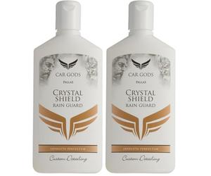 Car Gods Crystal Shield Rain Guard 250ml Car Windscreen Glass Treatment Rain Protector Waterproof Coating Anti Rain Repels Water (Pack of 2)