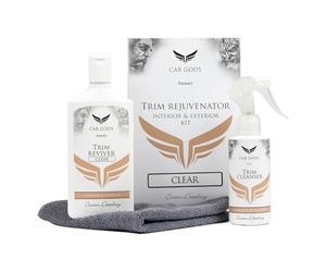 Car Gods Interior & Exterior Trim Rejuvenator Kit - Clear - Cleans and Permanently Restores Interior and Exterior Grey Trims
