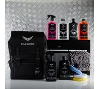 Car Gods Ceramic Si02 Black Wax Perfection Detailing Gift Pack |10 Piece Car Care Cleaning Kit with exclusive Back Pack -Inlcudes Black Hybrid Ceramic Polish for the ultimate shine for black Cars