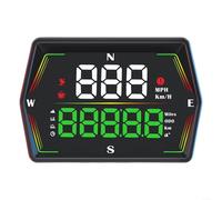 Car GPS HUD Digital Speedometer with Overspeed, Fatigue Reminder, Automatic On/Off and High-Brightness LED, Dual-Mode Positioning for Precise Speed Data, Suitable for All Vehicle Types