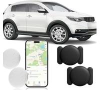 Car GPS Tracker No Monthly Fee with Magnetic Case Car Tracking Device Apple Find My App (iOS Only) for Truck Fleet, Van, Caravan, Motorcycle, Bicycle, Car (Black, 2 Pack)