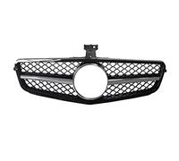 Car Grill For Mercedes For Benz C-Class W204 2007-2014 Front Grille Middle Net Grills Assembly Frame Cover Decoration Parts(Silver B)