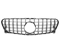 Car Grill For Mercedes For Benz GLA-Class X156 2014-2019 Front Grille Middle Net Grills Assembly Frame Cover Exterior Parts(2014-2016 Silver A)