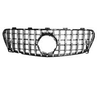 Car Grill For Mercedes For Benz GLA-Class X156 2014-2019 Front Grille Middle Net Grills Assembly Frame Cover Exterior Parts(2017-2019 Silver A)