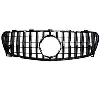 Car Grill For Mercedes For Benz GLA-Class X156 2014-2019 Front Grille Middle Net Grills Assembly Frame Cover Exterior Parts(2017-2019 Black A)