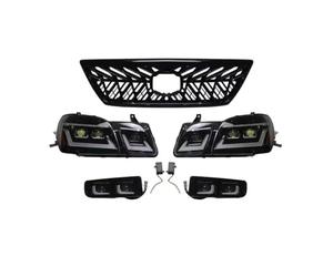 Car Grill Headlight Fog Lamp Set For LX470 1998 1999 2000-2006 Modified Front Bumper Turn Signal Body Kit Car Bumper Grille Cover