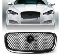 car grill mesh Car Front Bumper Radiator Grille Mesh Compatible with Jaguar XF/XFR 2012-2015, A-Black