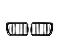 Car Grill Modified Double Line Style Car Front Racing Kidney Grilles For BMW E36 LCI 1996-1999 For M3 Glossy Black Dual Slats Upper Grille (Double-Glossy Black)